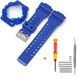 Ремінець + безель (рант) для Casio G-Shock GA-100 Dark Blue-Glossy SI 1051-1195 фото 1