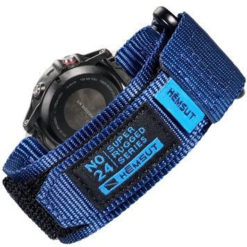 Ремінець для годинника Hemsut HS121 Super Strong Nylon Garmin Blue 20 mm 1051-1318 фото