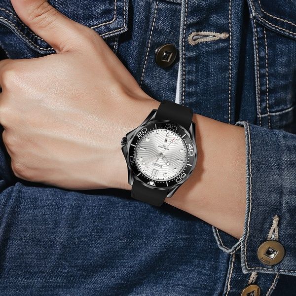 Skmei 9276PBKSI Black-Silver Silicone strap SALE 1080-1554 фото