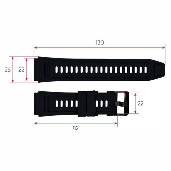 Ремінець для смарт годинника K59 Black 1051-0735 фото