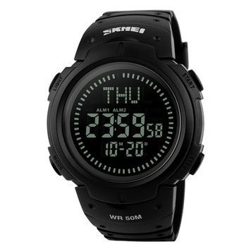 Skmei 1231BK All Black Smart Watch + Compass 1080-0819 фото
