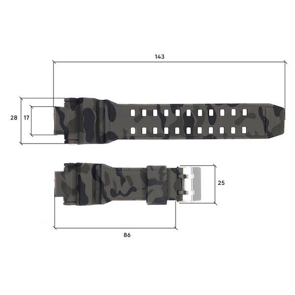 Ремінець для годинника Skmei 1617CMGY Camo Gray 1051-0584 фото