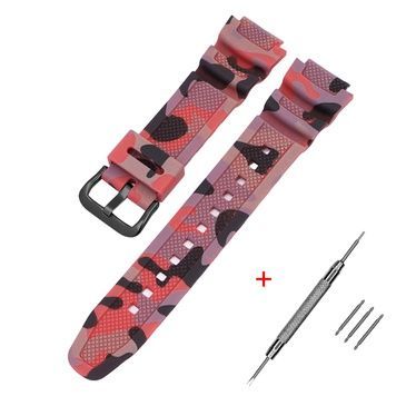 Ремінець для Casio G-Shock AQ-S800/AE-1200 Camo Red BK 1051-0992 фото
