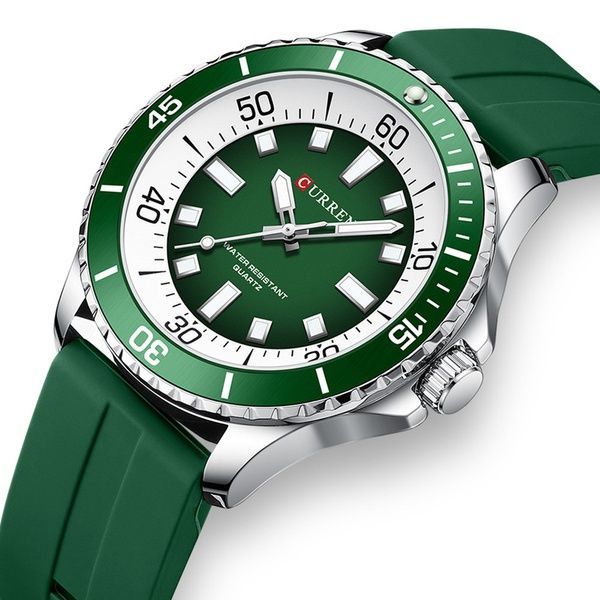 Curren 8448 Silver-Green 1008-0425 фото