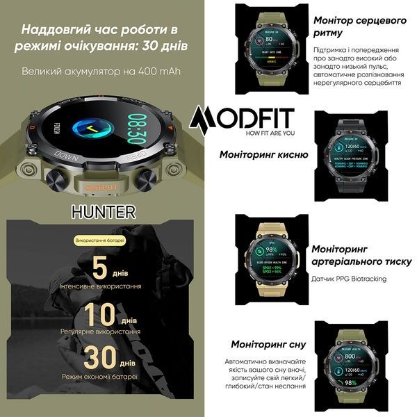 Modfit Hunter Khaki 36 мм. 1077-0208 фото