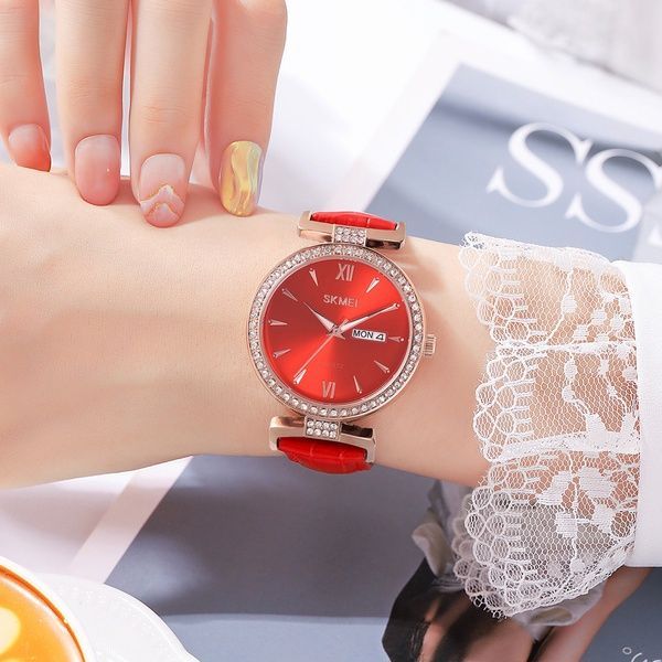 Skmei 2090RGRD Rose Gold-Red 1080-2184 фото