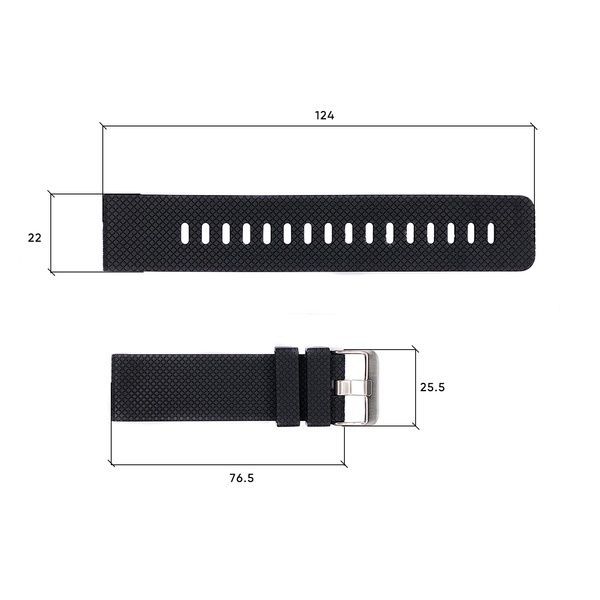 Ремінець для годинника Skmei 1416/1418/1267/1285/1293/1426/1866/1894BK Black 1051-0586 фото