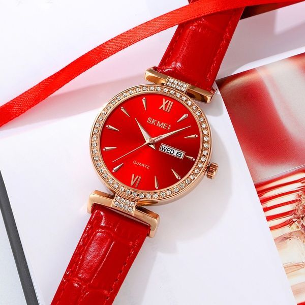 Skmei 2090RGRD Rose Gold-Red 1080-2184 фото