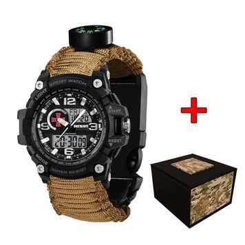 Patriot 012BKSU ЗСУ Чорні Паракордовий ремінець Khaki + Коробка 1201-0319 фото
