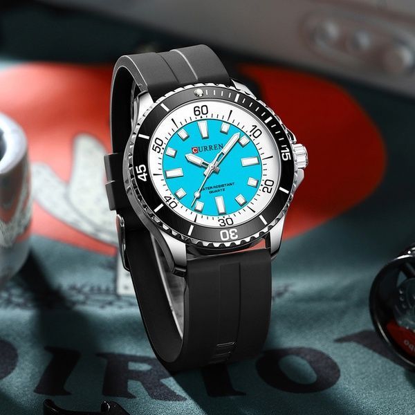 Curren 8448 Silver-Blue-Black 1008-0427 фото