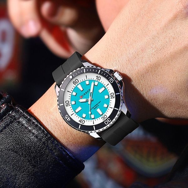Curren 8448 Silver-Blue-Black 1008-0427 фото