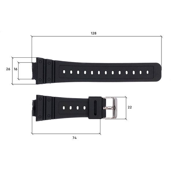 Ремінець для годинника Skmei 1628BKBK Black-Black 1051-0588 фото