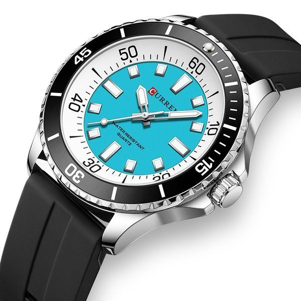Curren 8448 Silver-Blue-Black 1008-0427 фото