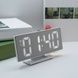 Електронний настільний дзеркальний LED-годинник DS-3618L білий підсвітка 6DS/3618L фото 2