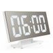 Електронний настільний дзеркальний LED-годинник DS-3618L білий підсвітка 6DS/3618L фото 4