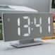 Електронний настільний дзеркальний LED-годинник DS-3618L білий підсвітка 6DS/3618L фото 1