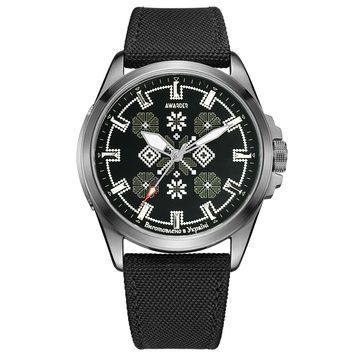 Awarder Embroidery Silver-Army Green Black Battery 10ATM 1202-0005 фото