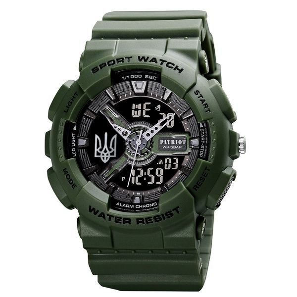 Patriot 005 Тризуб срібло Army Green + Коробка 1201-0423 фото