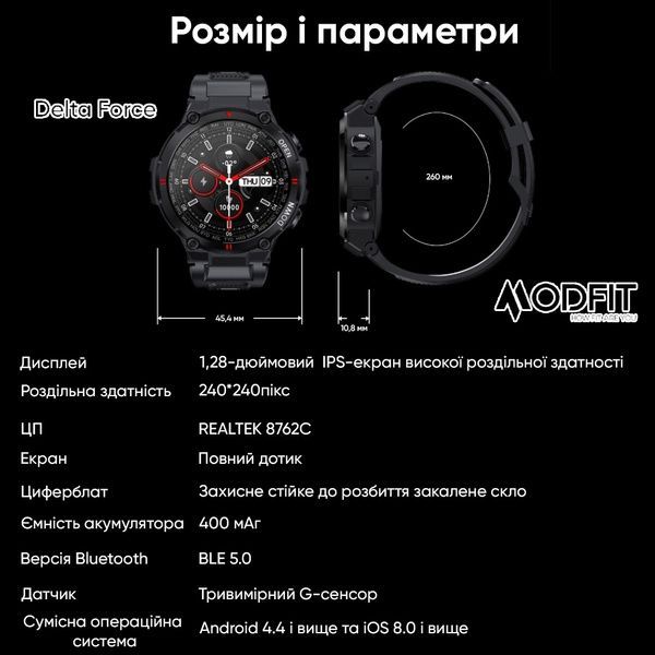 Modfit Delta Force All Black 36 мм. 1077-0210 фото