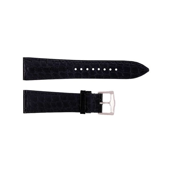 Шкіряний ремінець Premium 22х18 мм. Black 1051-0627 фото