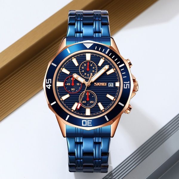 Skmei 9335RGBU Rose Gold-Blue 1080-2473 фото