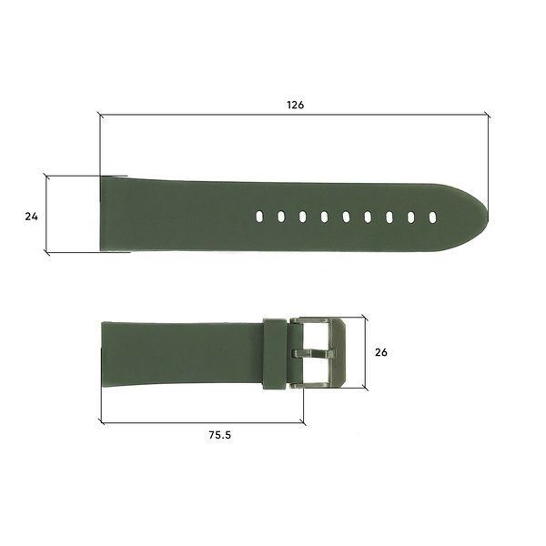 Ремінець для годинника Skmei 1469AGWT Army Green-White 1051-0590 фото