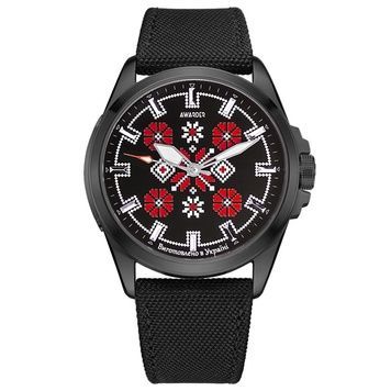 Awarder Embroidery Black-Red Black Battery 10ATM 1202-0007 фото
