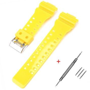 Ремінець для Casio G-Shock GA-100/110 Yellow-Glossy SI 1051-1073 фото