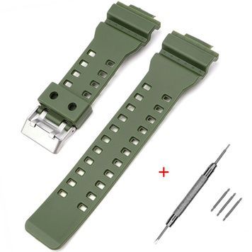 Ремінець для Casio G-Shock GA-100/110 Army Green SI 1051-1076 фото