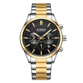 Curren 8446 Silver-Gold-Black 1008-0431 фото