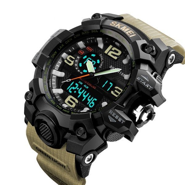 Skmei 1155 Black-Khaki 1080-0744 фото