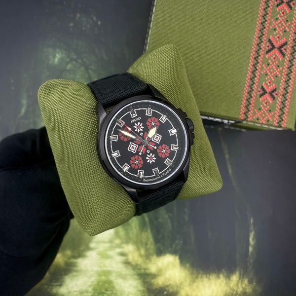 Awarder Embroidery Black-Red Black Battery 10ATM 1202-0007 фото