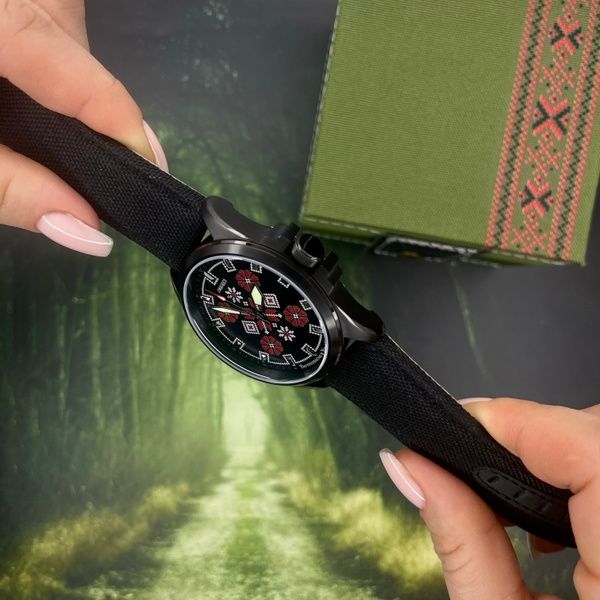 Awarder Embroidery Black-Red Black Battery 10ATM 1202-0007 фото