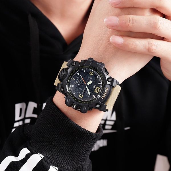 Skmei 1155 Black-Khaki 1080-0744 фото