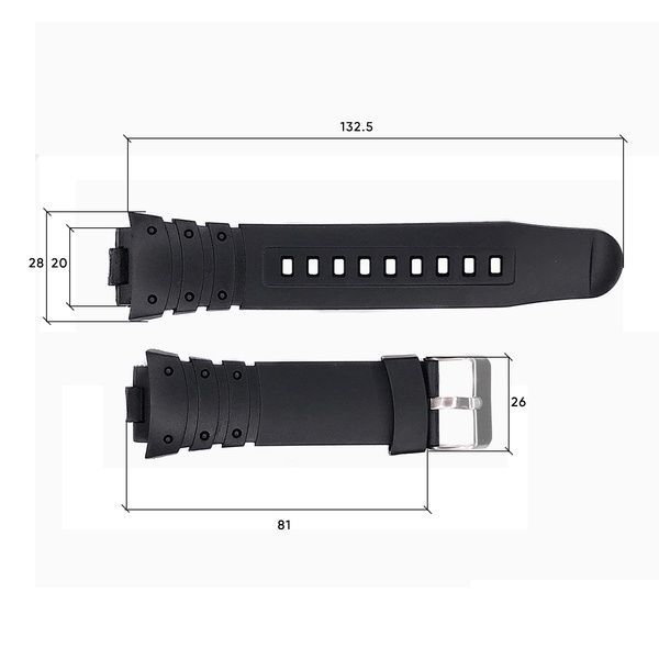 Ремінець для годинника Skmei 1068/1301/1231/1560/1820BK Black 1051-0592 фото