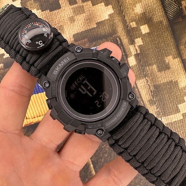 Skmei 1356BK Black Tactic Compass 1080-2090 фото