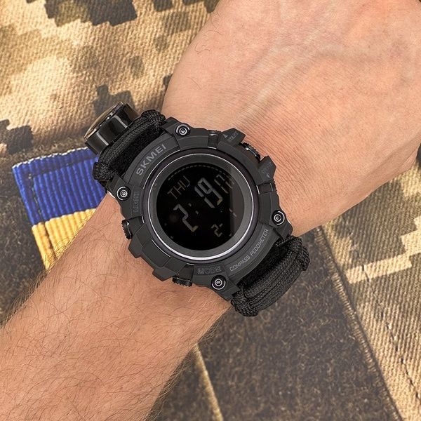 Skmei 1356BK Black Tactic Compass 1080-2090 фото
