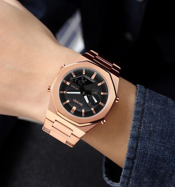 Skmei 1816RGBK Rose Gold-Black 1080-1913 фото