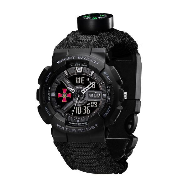Patriot 005BKSU ЗСУ Чорні Паракордовий ремінець Black + Коробка. 1201-0323 фото