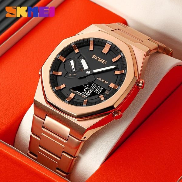 Skmei 1816RGBK Rose Gold-Black 1080-1913 фото
