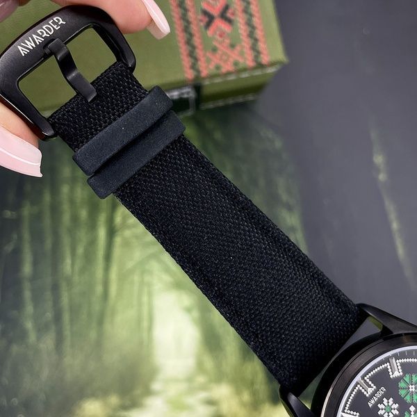 Awarder Embroidery Black-Green Black Battery 10ATM 1202-0009 фото