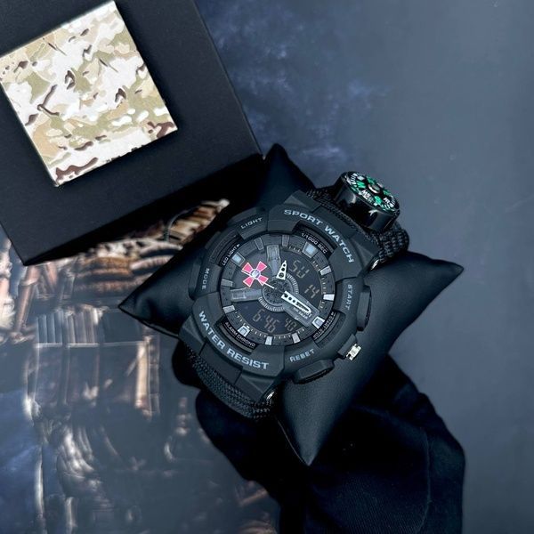 Patriot 005BKSU ЗСУ Чорні Паракордовий ремінець Black + Коробка. 1201-0323 фото
