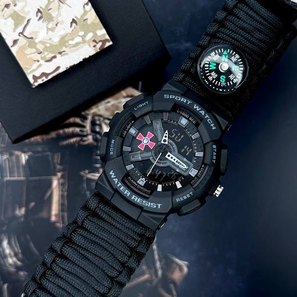 Patriot 005BKSU ЗСУ Чорні Паракордовий ремінець Black + Коробка. 1201-0323 фото