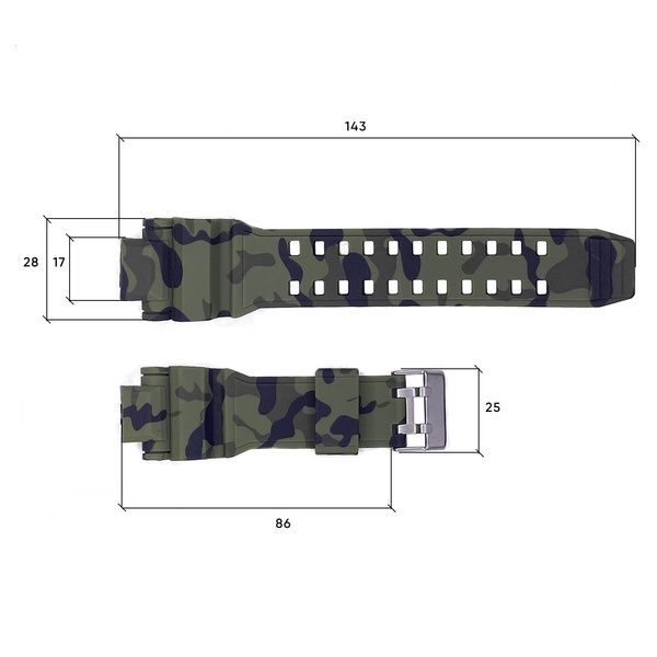 Ремінець для годинника Skmei 1617CMGN Camo Green 1051-0583 фото