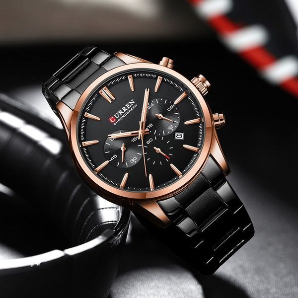 Curren 8446 Rose Gold-Black 1008-0433 фото