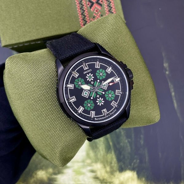 Awarder Embroidery Black-Green Black Battery 10ATM 1202-0009 фото