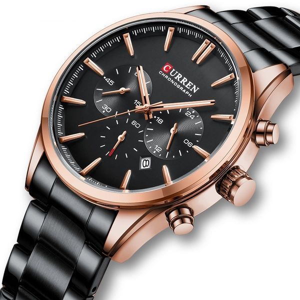 Curren 8446 Rose Gold-Black 1008-0433 фото