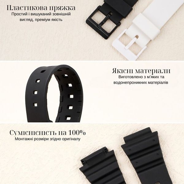 Ремінець для Casio MRW-200H All Black 1051-0861 фото