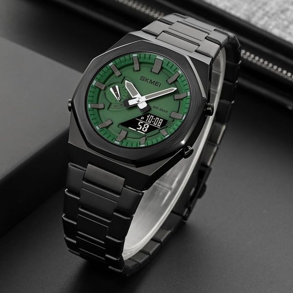 Skmei 1816BKGNBK Black Green-Black 1080-1916 фото