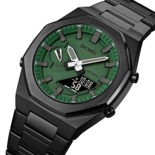 Skmei 1816BKGNBK Black Green-Black 1080-1916 фото